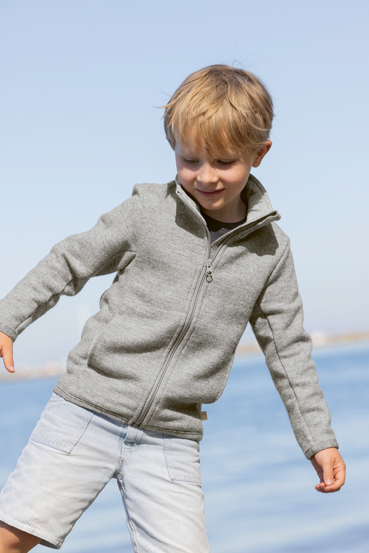 Light Merino Wool Zip Jacket
