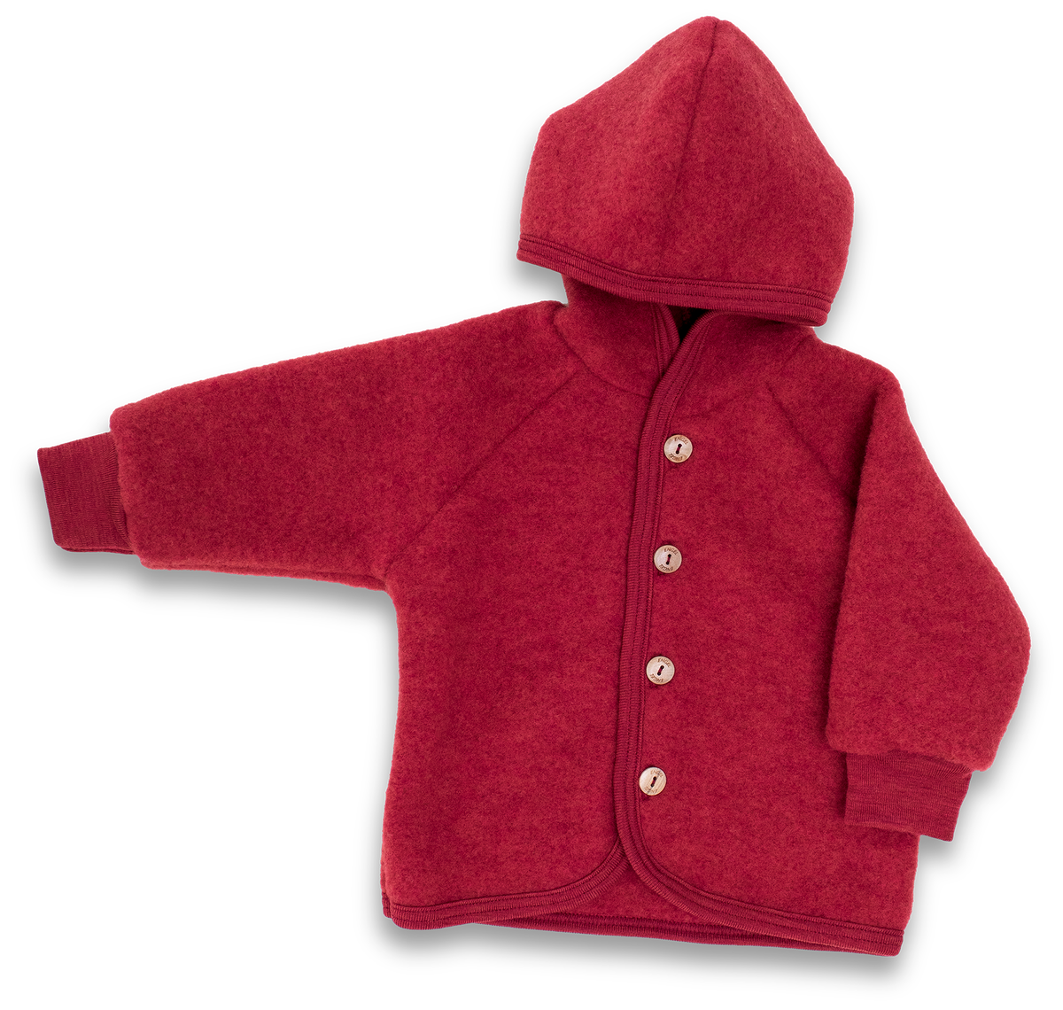 Wool Fleece Jacket with Buttons