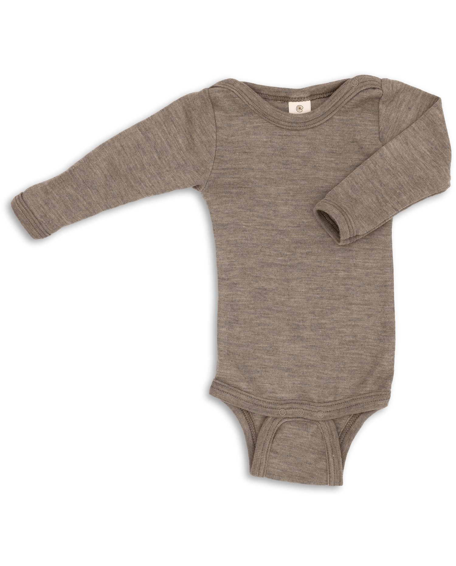 Merino/Silk Long-Sleeved Baby Onesie
