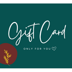 Gift card design with 'Gift Card Only For You' text on a teal background