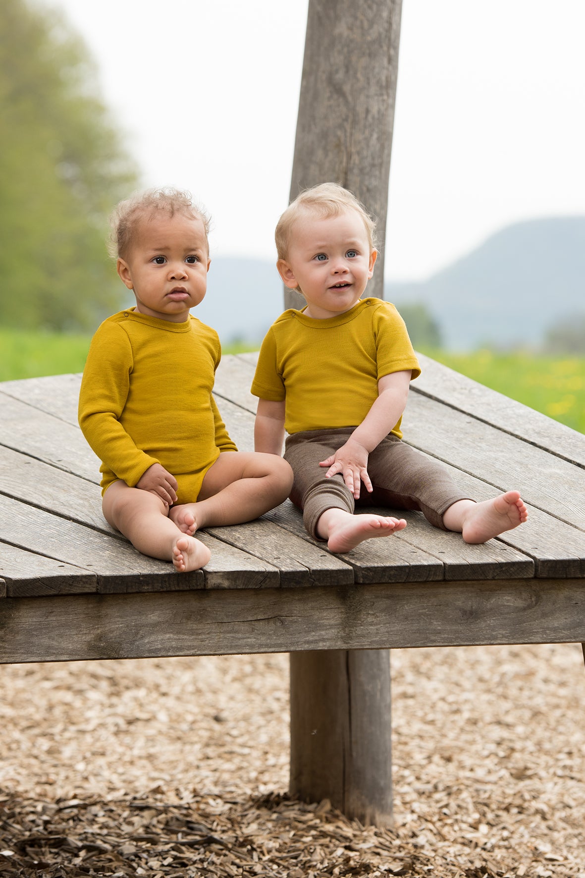 Merino/Silk Short-Sleeved Onesie