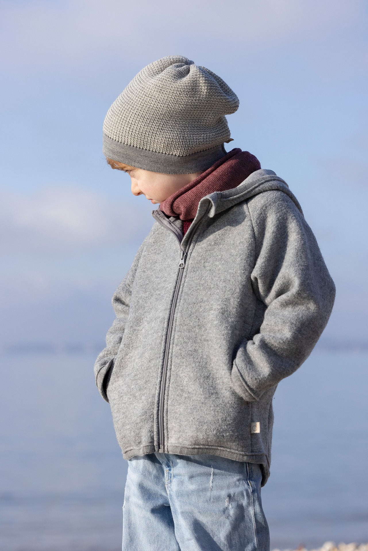 Merino Wool Outdoor Jacket with Zipper